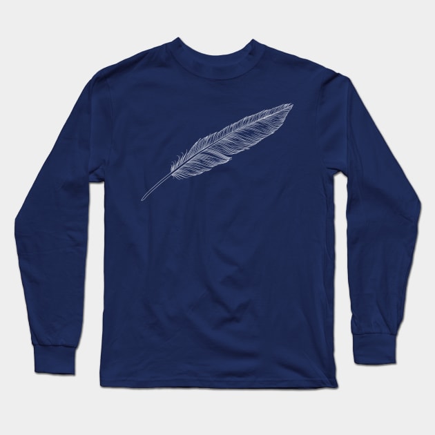 FEATHER Long Sleeve T-Shirt by JIMDOWNTATTOOS